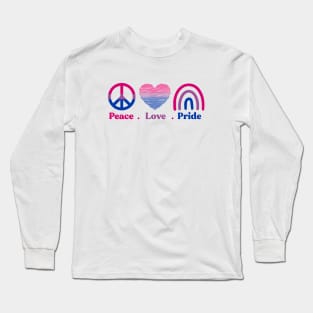 Bisexual Peace Love Pride Long Sleeve T-Shirt